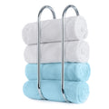 Chrome Towel Rail Holder Wall Mounted Bathroom Rack Shelf Stainless Steel Shower