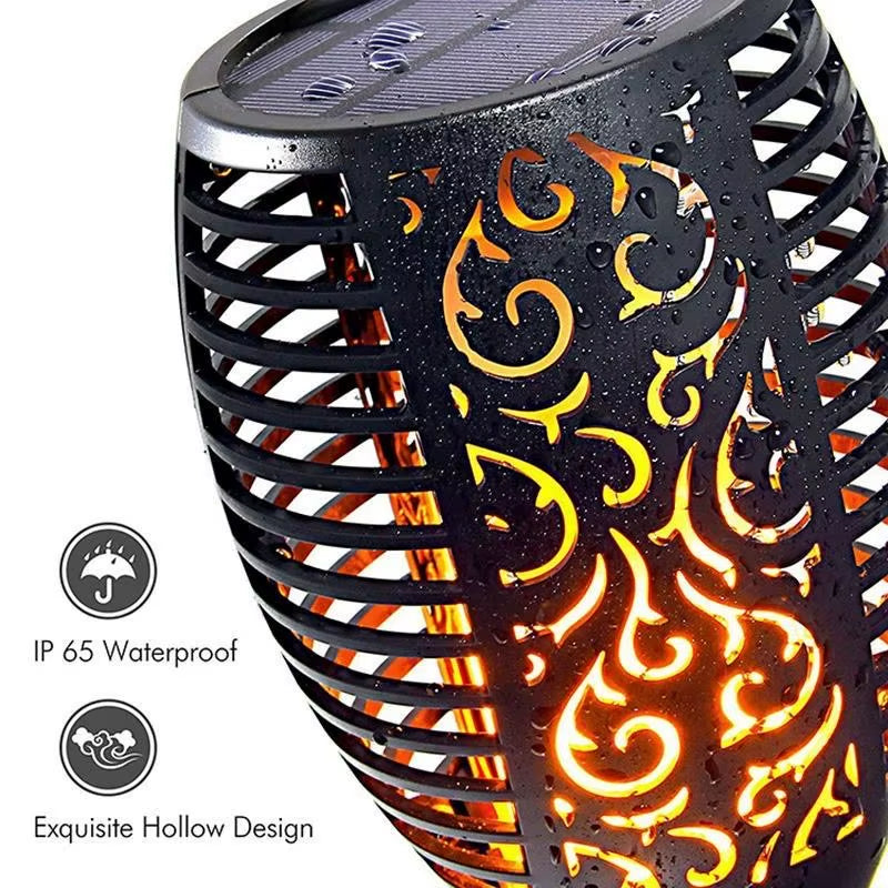 12LED Solar Flame Light Outdoor,Waterproof 12Leds Torches Landscape Lamp for Outdoor Courtyard Garden Yard,Halloween Decorations