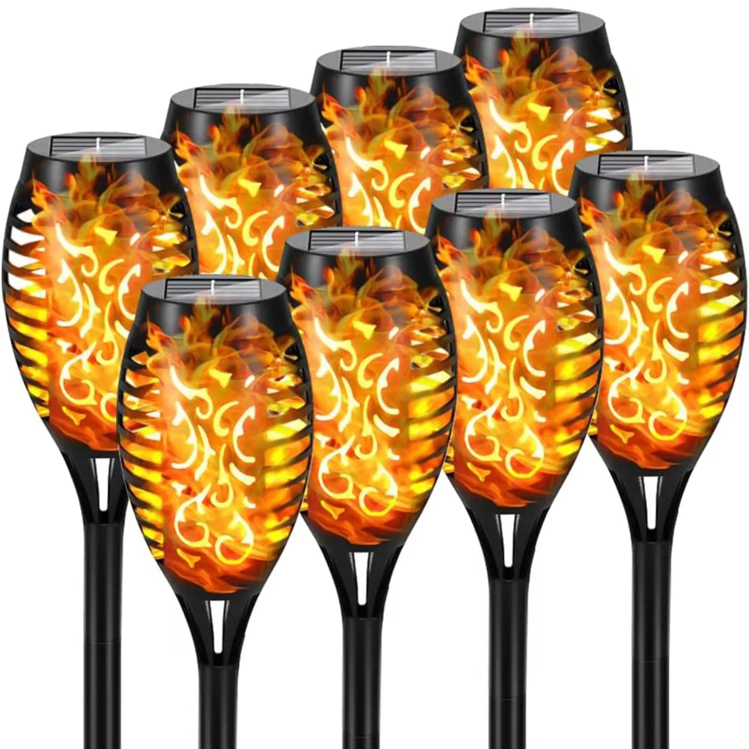 12LED Solar Flame Light Outdoor,Waterproof 12Leds Torches Landscape Lamp for Outdoor Courtyard Garden Yard,Halloween Decorations