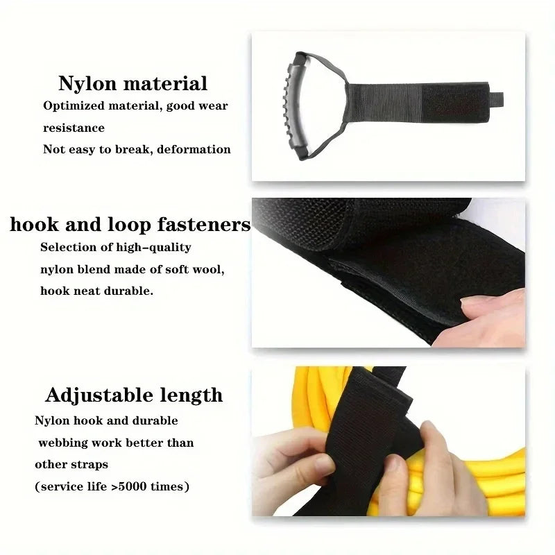 Storage Straps Multifunctional Storage Straps for Cables Hoses Ropes Extension Cord Organizer with Handle for Garden Hoses