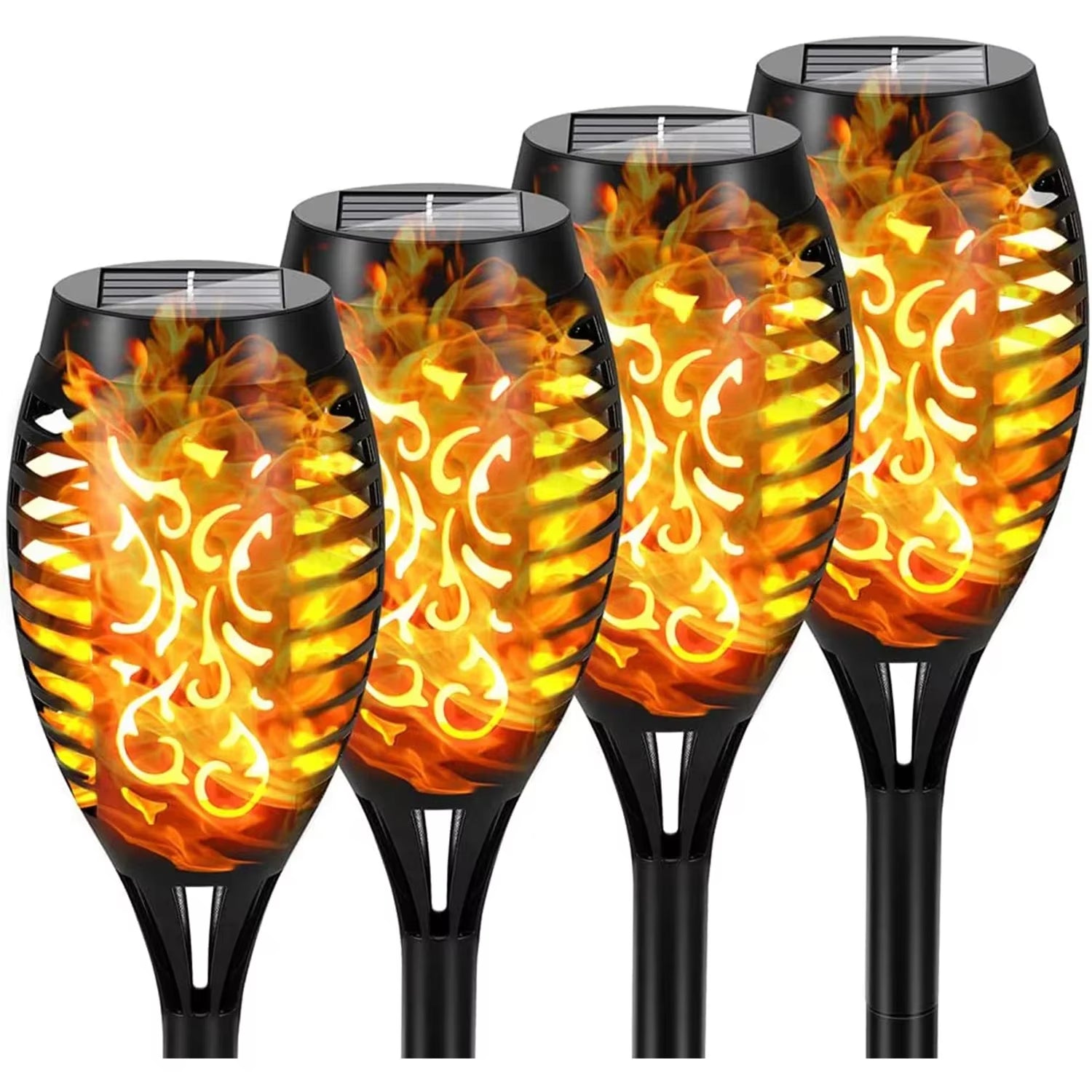 12LED Solar Flame Light Outdoor,Waterproof 12Leds Torches Landscape Lamp for Outdoor Courtyard Garden Yard,Halloween Decorations