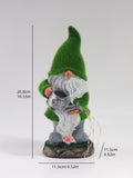 Garden Courtyard Decorative Figurines, Outdoor Plush Gnomes, Solar Powered Watering Fairy Lights, Resin Craft Ornaments
