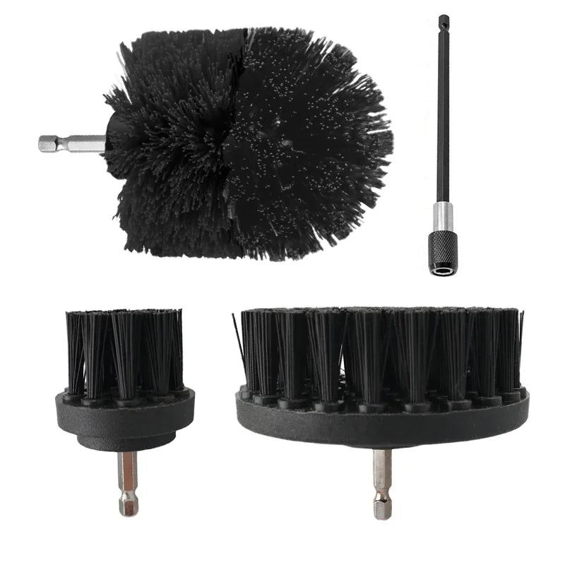 2/3.5/4/5'' Brush Attachment Set Power Scrubber Brush Car Polisher Bathroom Cleaning Kit with Extender Kitchen Cleaning Tools