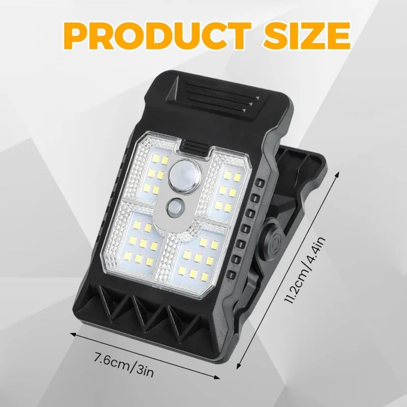 Solar Clip Motion Sensor Lights Outdoor Solar Lights Waterproof High Bright Security Lights for outside Fence Chain Link Camping