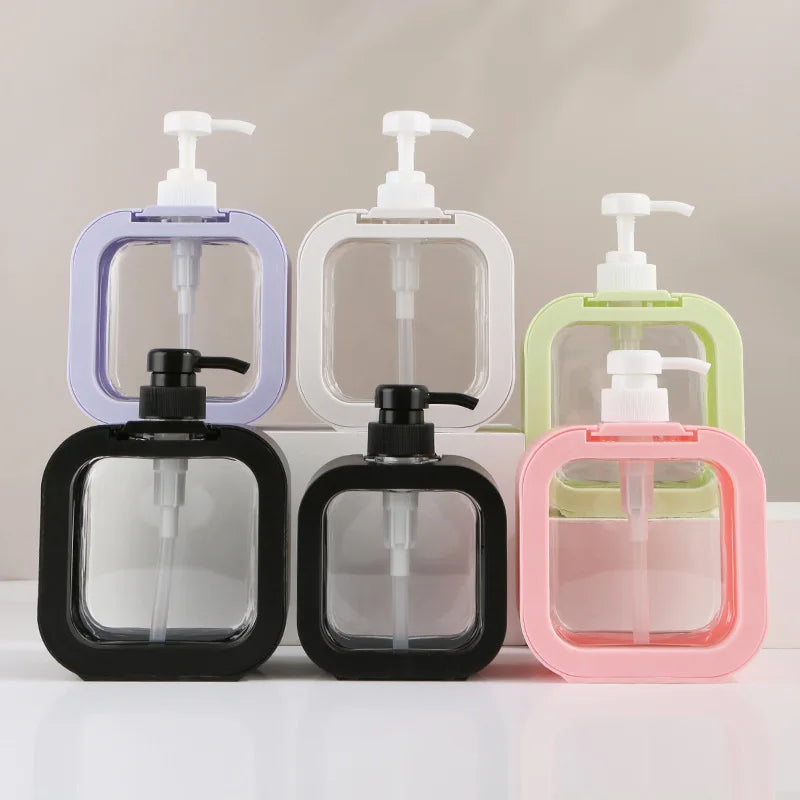 300/500Ml Portable Travel Dispenser Empty Pump Bottle Bathroom Soap Dispensers Refillable Lotion Shampoo Hand Soap Dish Soap
