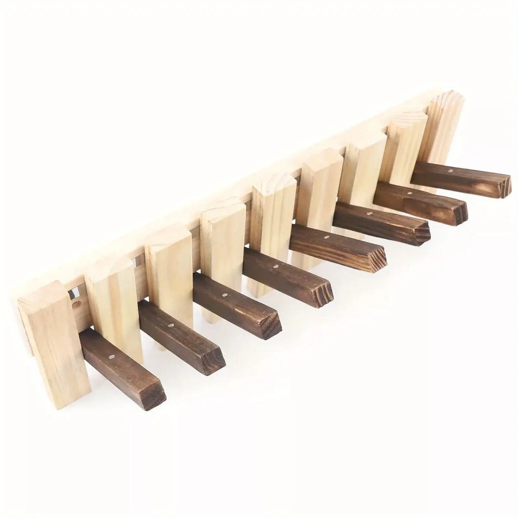 Space Saving Wall Mounted Coat Rack with Flip-Down Hooks