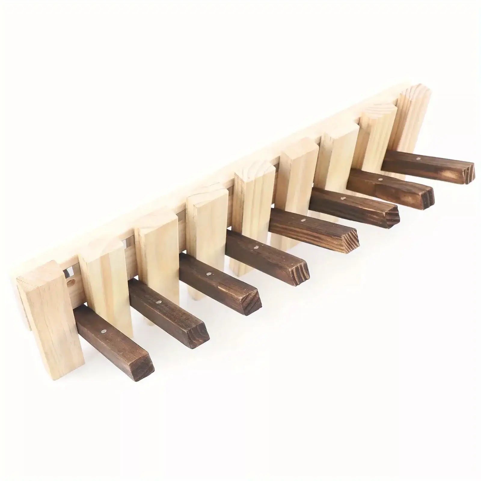 Space Saving Wall Mounted Coat Rack with Flip-Down Hooks