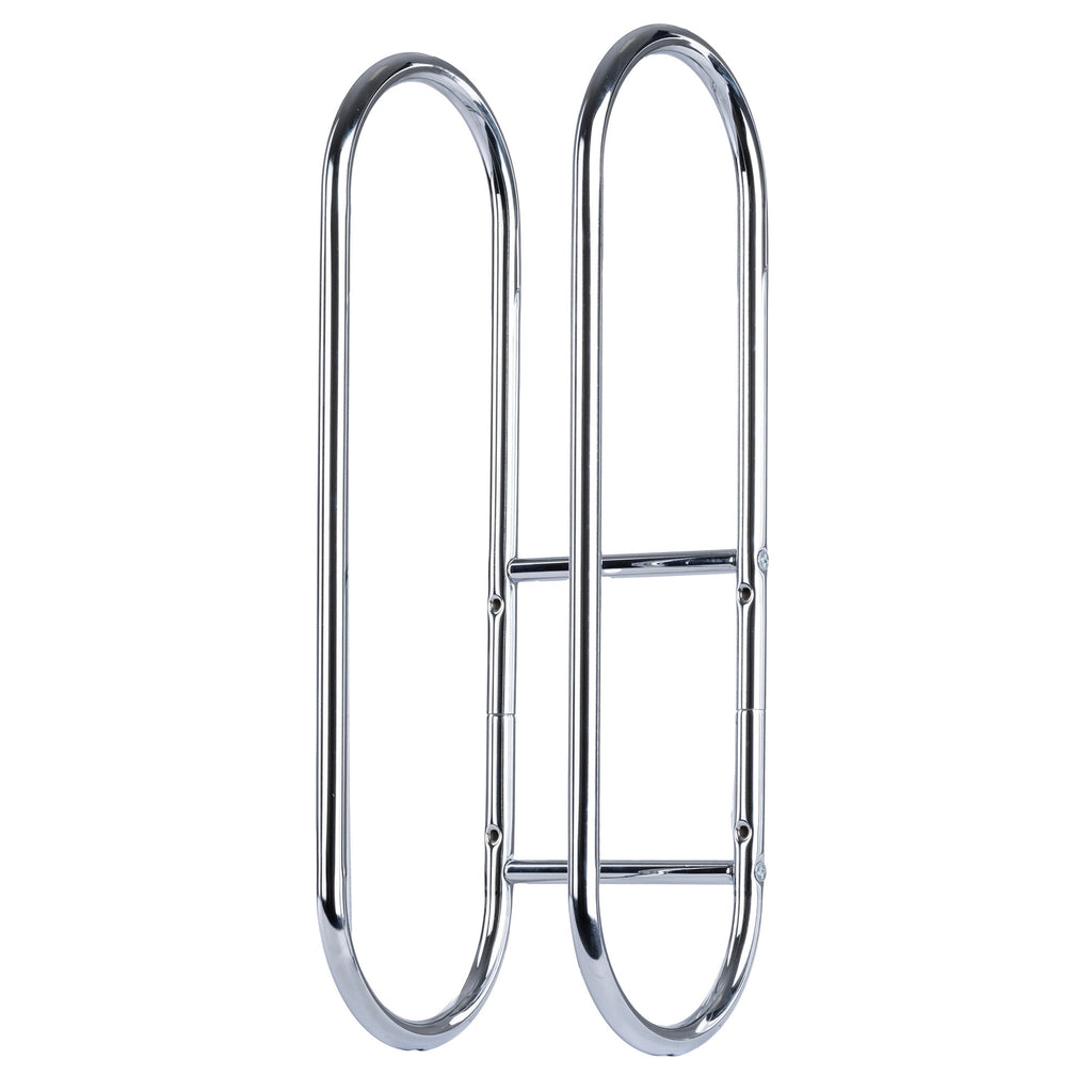 Chrome Towel Rail Holder Wall Mounted Bathroom Rack Shelf Stainless Steel Shower