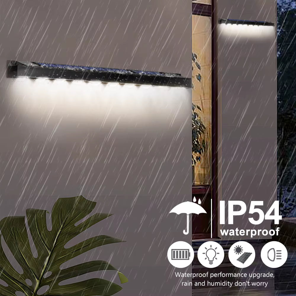 10LED Solar Wall Light Outdoor Solar Powered Landscape Light Waterproof Sign Lights Garden Porch Patio Deck Balcony Yard Decor