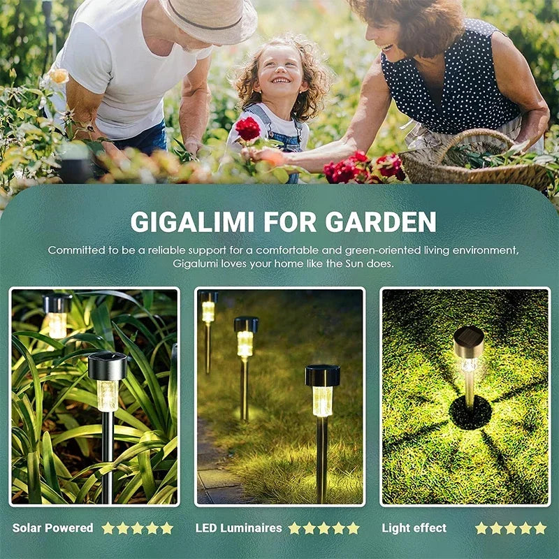NEW 10Pack Solar Outdoor Lights Garden Lantern Solar Powered Lamp Waterproof Landscape Lighting Pathway Yard Lawn Decoration