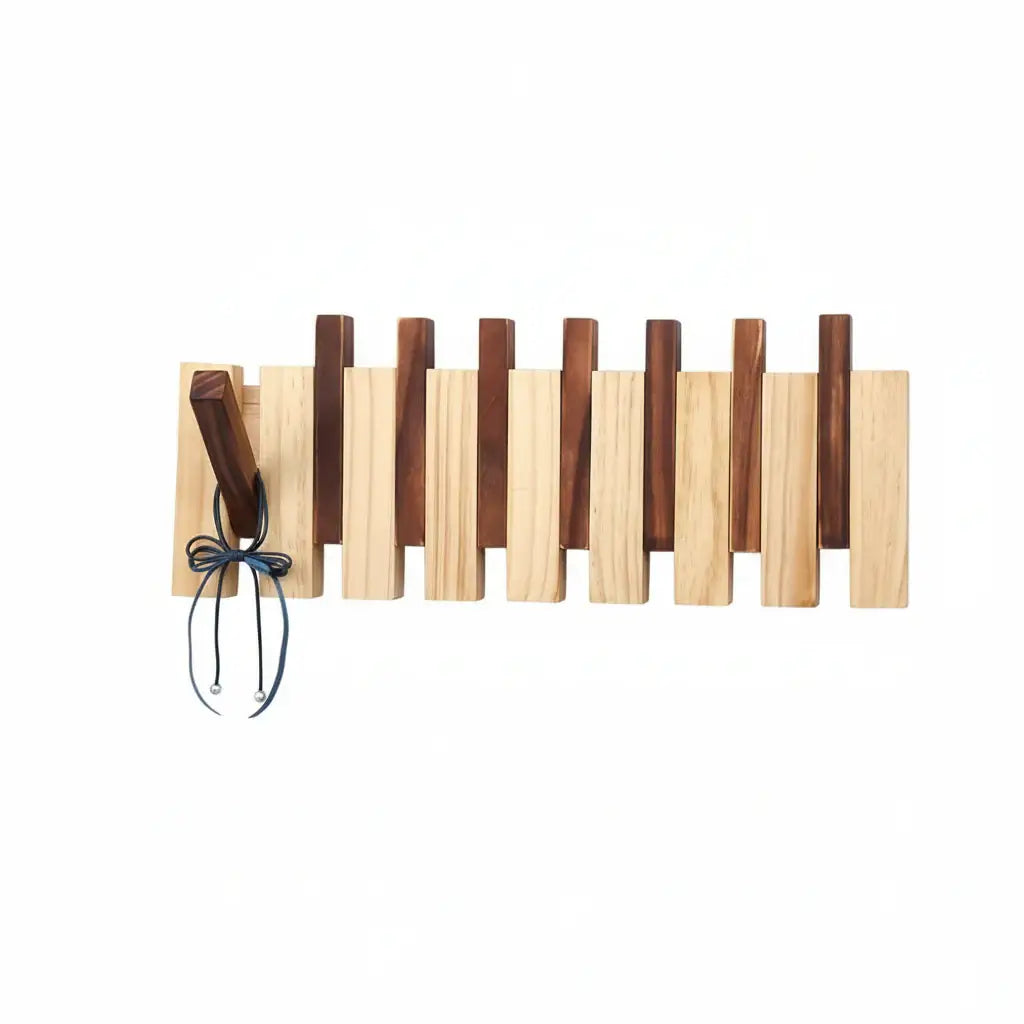 Space Saving Wall Mounted Coat Rack with Flip-Down Hooks
