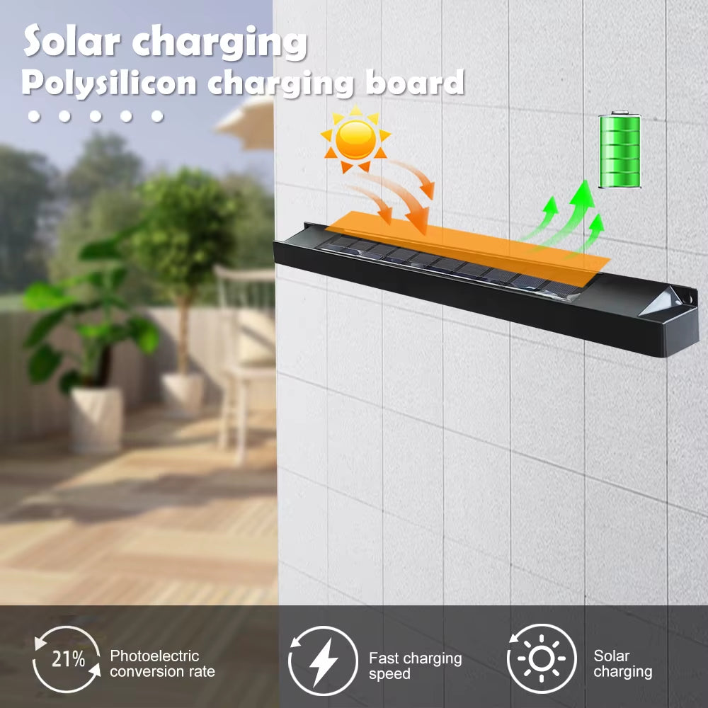 10LED Solar Wall Light Outdoor Solar Powered Landscape Light Waterproof Sign Lights Garden Porch Patio Deck Balcony Yard Decor