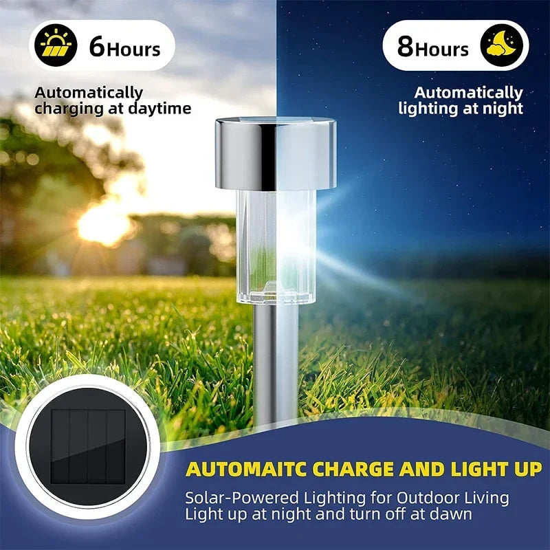 NEW 10Pack Solar Outdoor Lights Garden Lantern Solar Powered Lamp Waterproof Landscape Lighting Pathway Yard Lawn Decoration